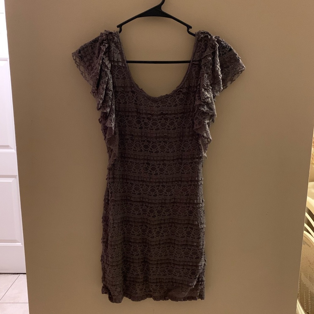 Dove Gray/ Purple Dress